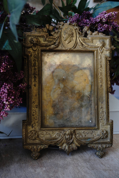 Antique French Gilt Bronze Empire Picture Frame