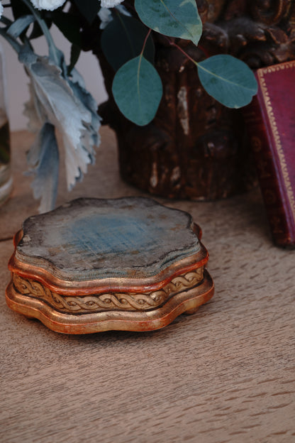 Antique Gilded Wood Riser