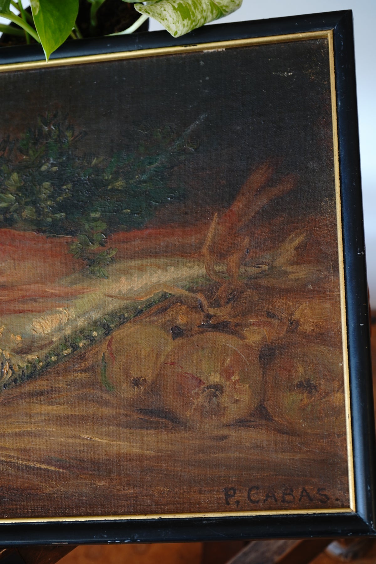 Antique Painting of Fish and Table Setting