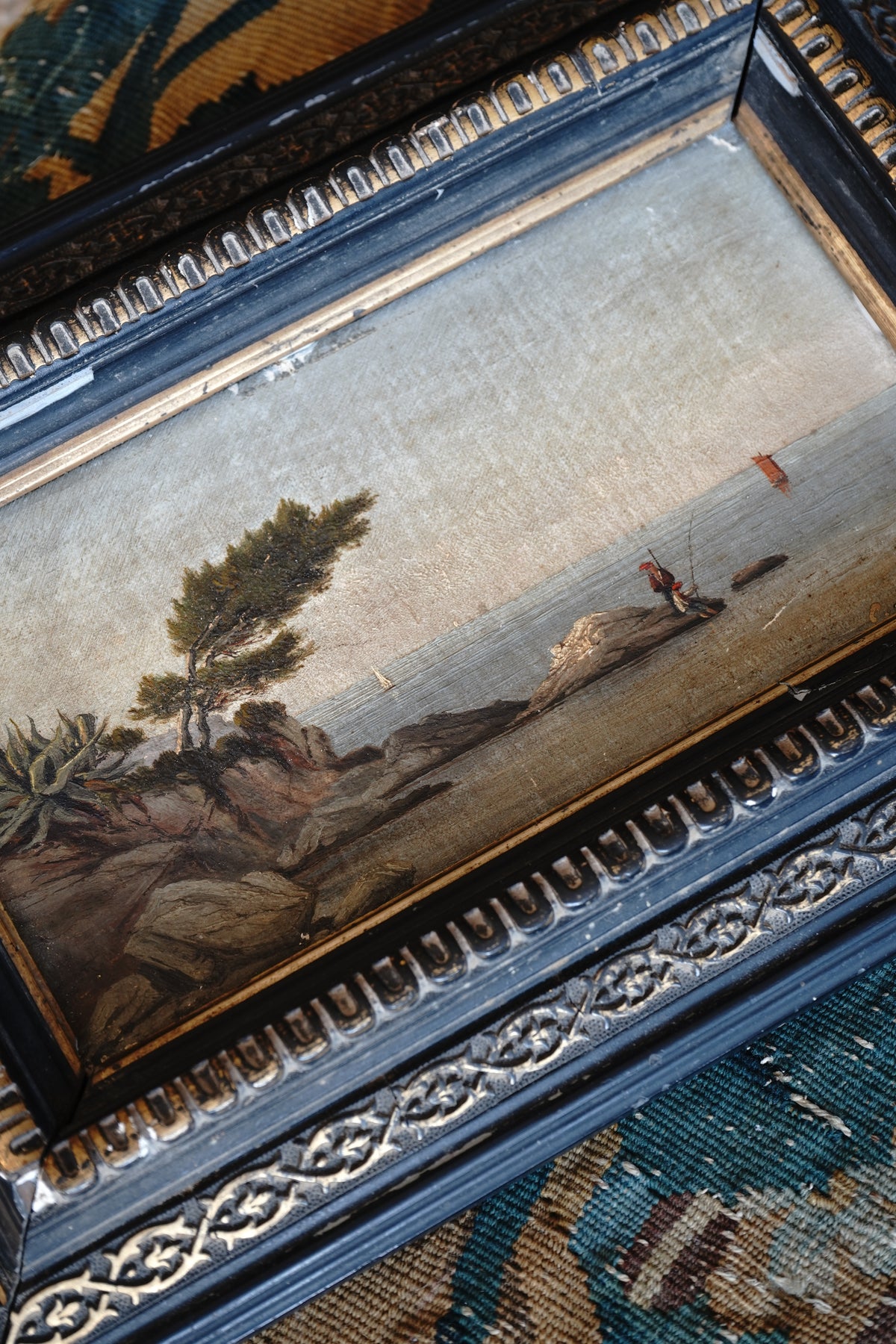 Antique Nautical Seascape Painting