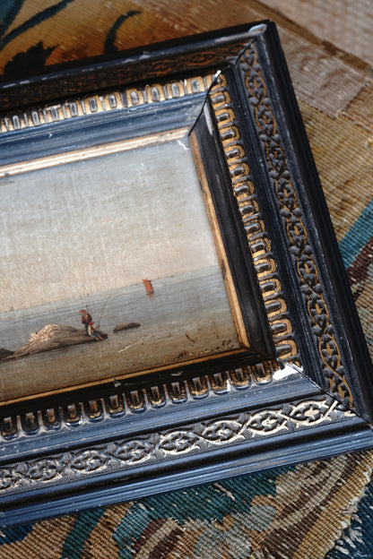 Antique Nautical Seascape Painting