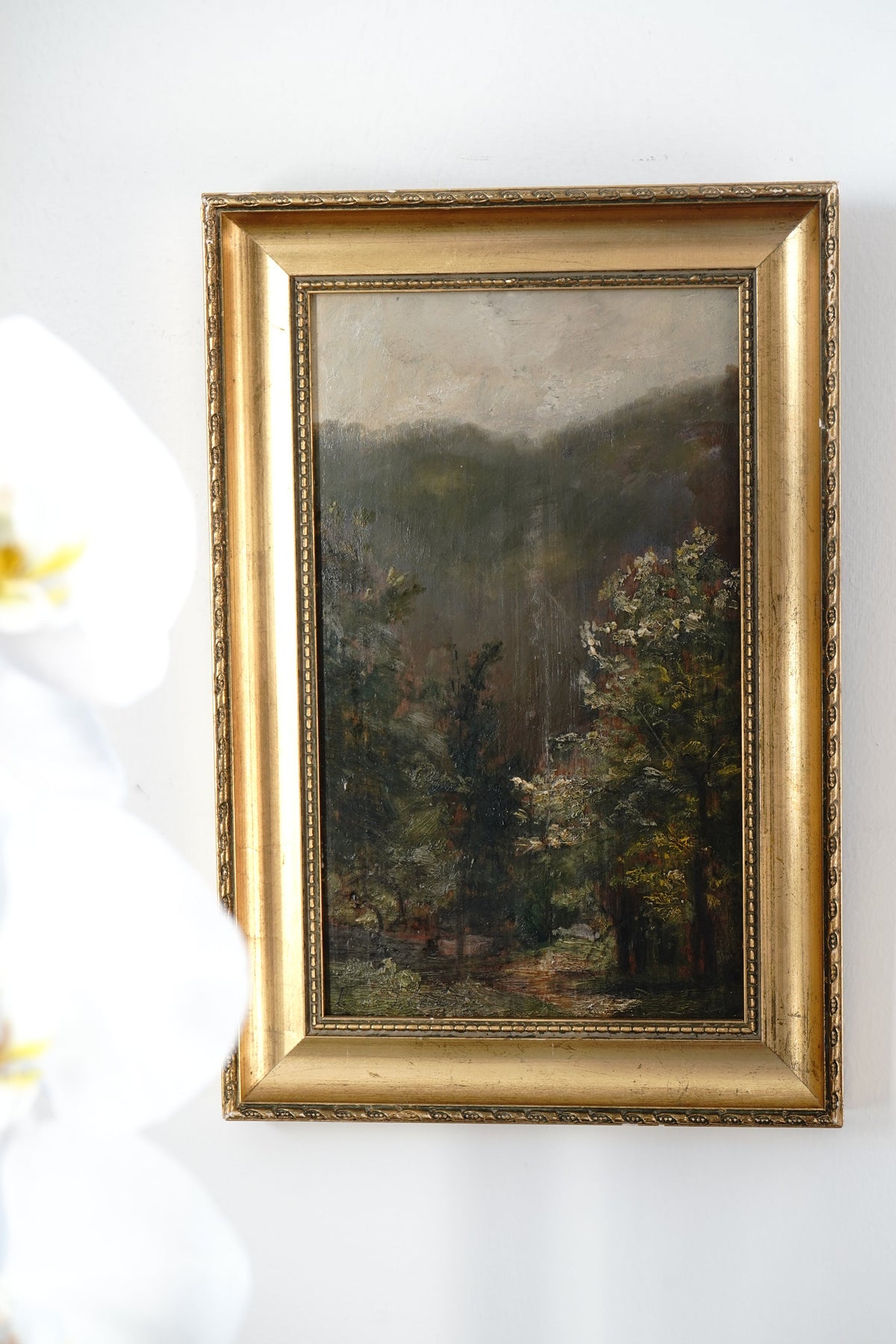 Antique Woodland Landscape Painting