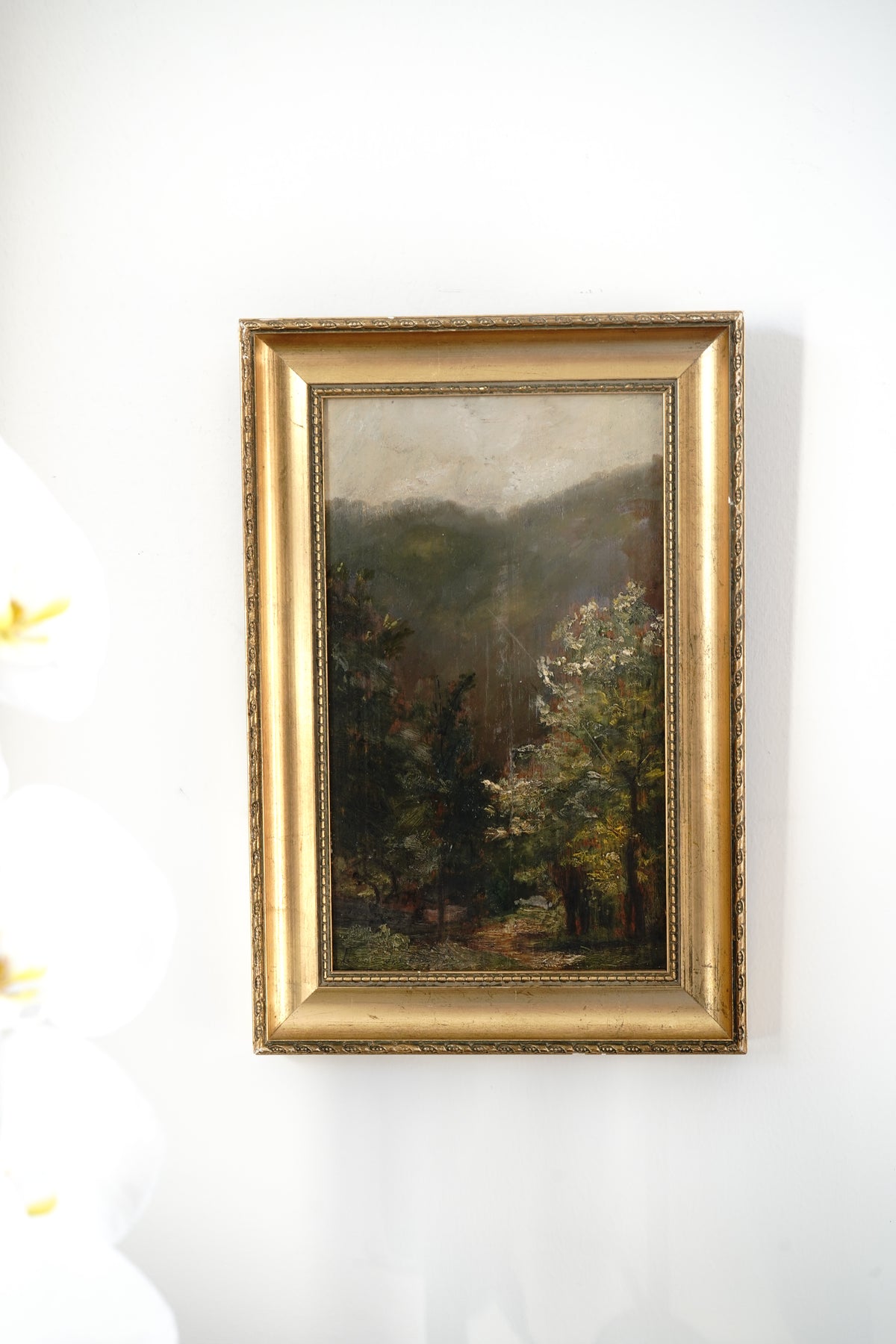 Antique Woodland Landscape Painting