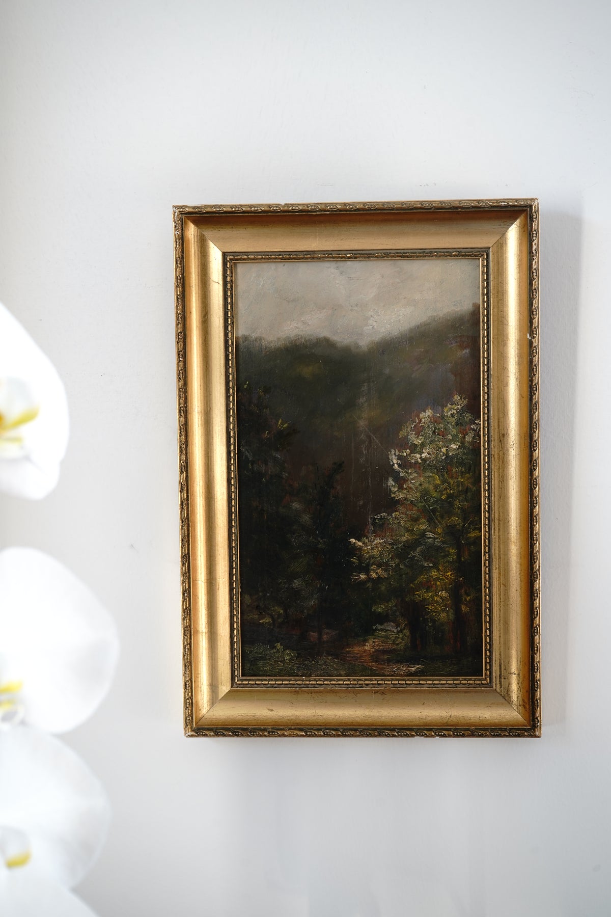 Antique Woodland Landscape Painting