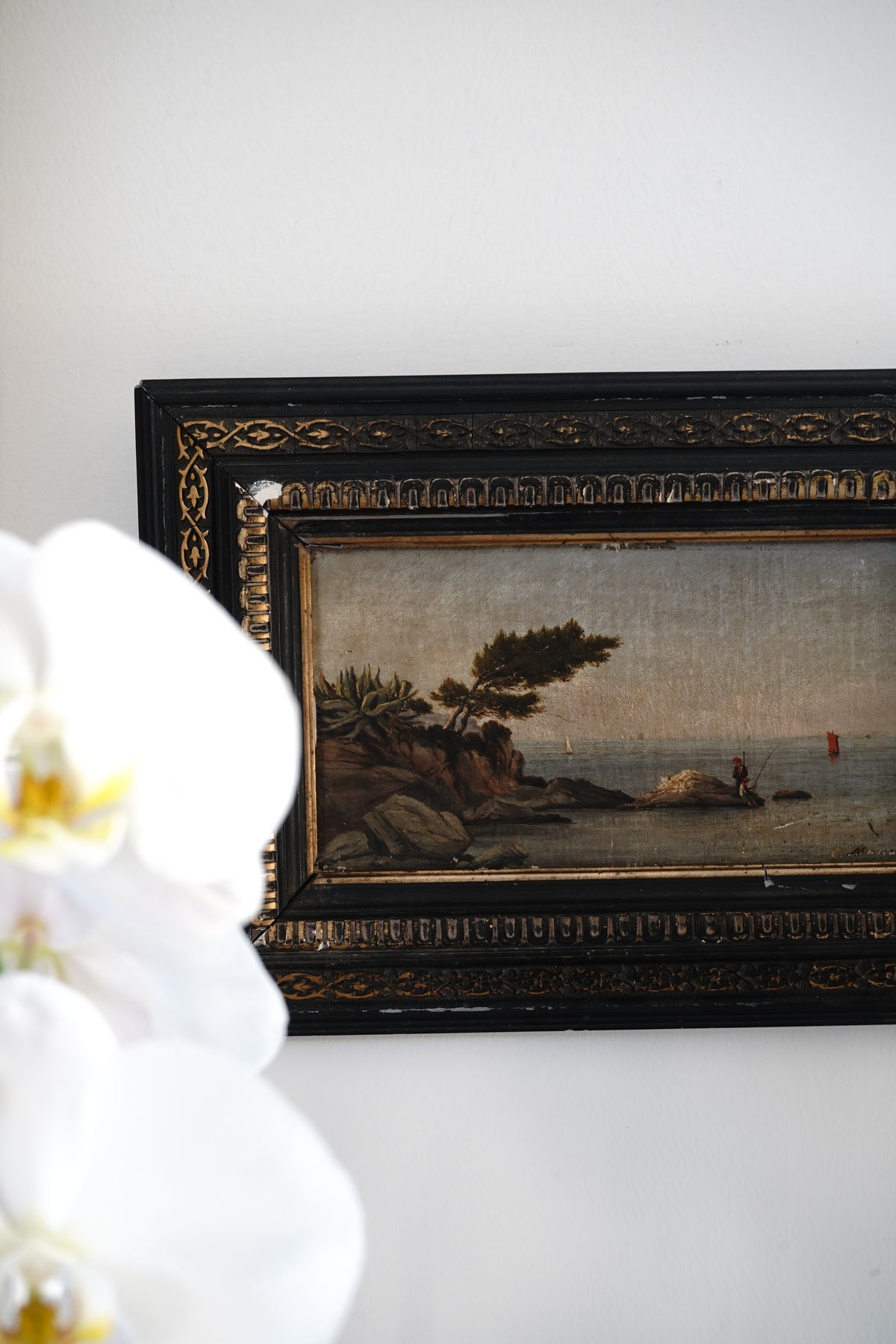 Antique Nautical Seascape Painting