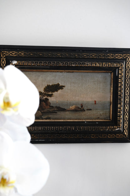 Antique Nautical Seascape Painting