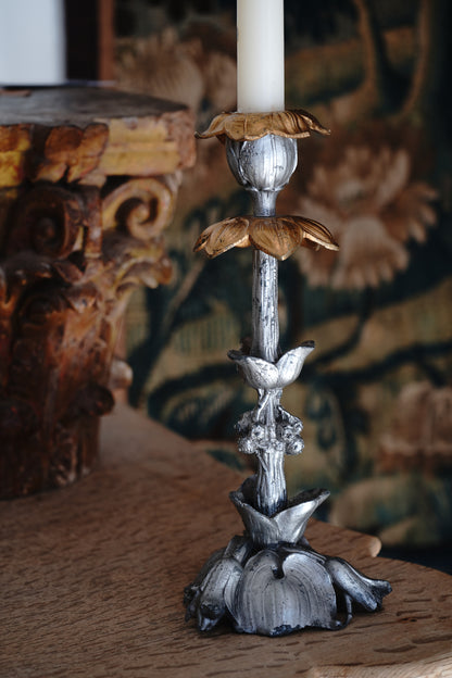 Sculptural Botanical Candlestick Holder