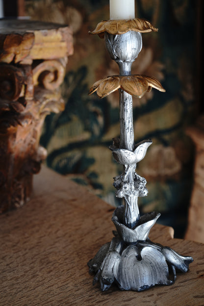 Sculptural Botanical Candlestick Holder